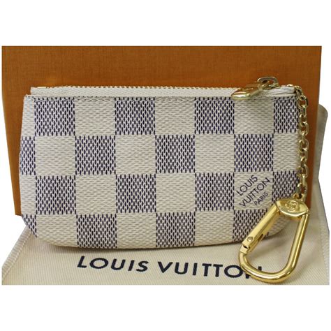 lv key pouch white